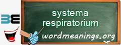 WordMeaning blackboard for systema respiratorium